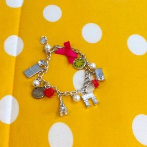 Paris themed charm bracelet.